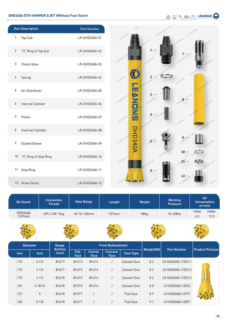 4 Inch DHD340 DTH Hammer 4 Inch DHD340 DTH Hammer